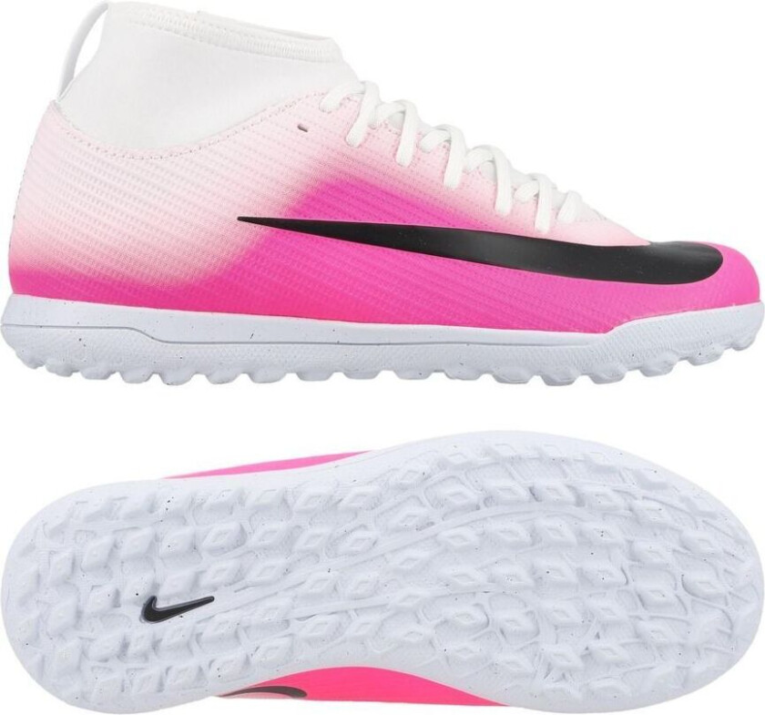 Mercurial Vapor 17 Club Tf Breakout - Hvit/svart/rosa Barn - Turf (Tf), størrelse 33