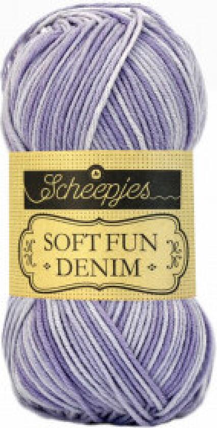 Softfun Denim Garn Trykk 512 Lavendel