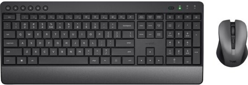 TKM-450 Comfort Wireless Keyboard & Mouse Set (Nordic) - Tastatur & Mussett - Nordisk - Svart