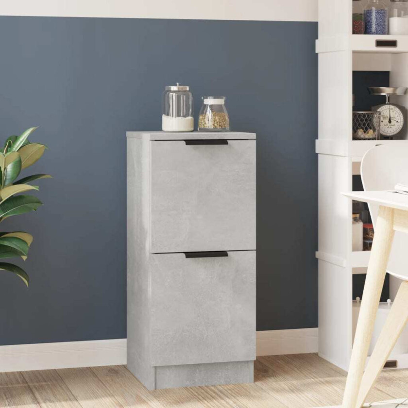 Skjenk betonggrå 30x30x70 cm konstruert tre