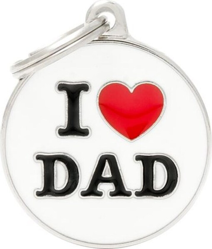 ID Tag Big Circle "I Love Dad"