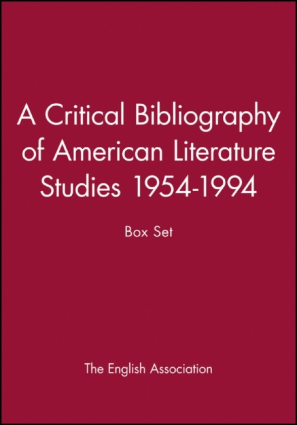 Bilde av A Critical Bibliography of American Literature Studies 1954-1994 av The English Association (Hardcover)