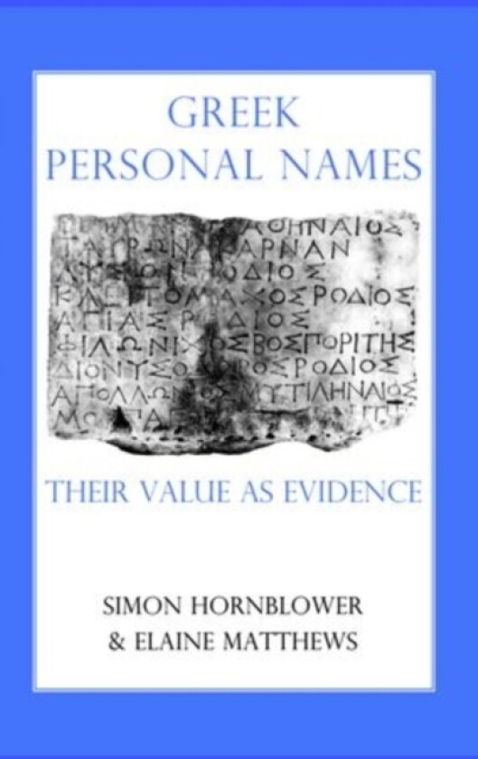 Greek Personal Names av Elaine Matthews (Hardcover)