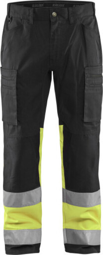 High-vis bukse svart/gul D104