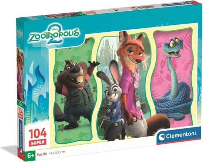 Puzzle Super Zootopia 2 2025 104 pieces Gulv