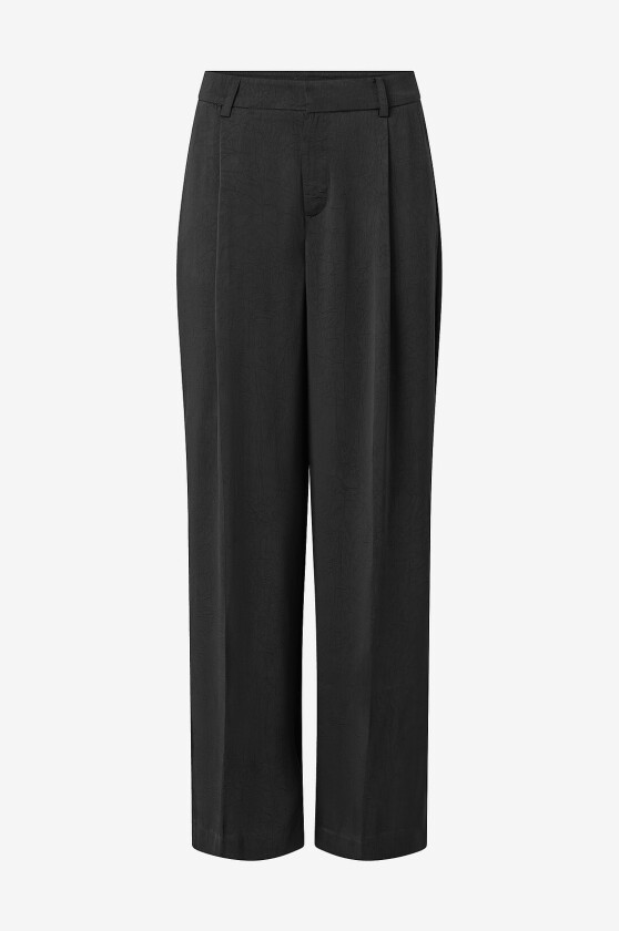 Bukser Pleated Satin - Svart