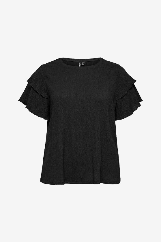 Topp Vmcamanda Ss O-Neck Top Jrs Cur - Svart