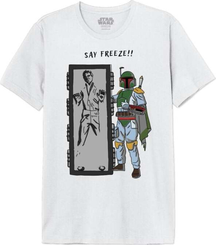 Disney T-skjorte - Say Freeze - M til XXL - Herrer - hvit