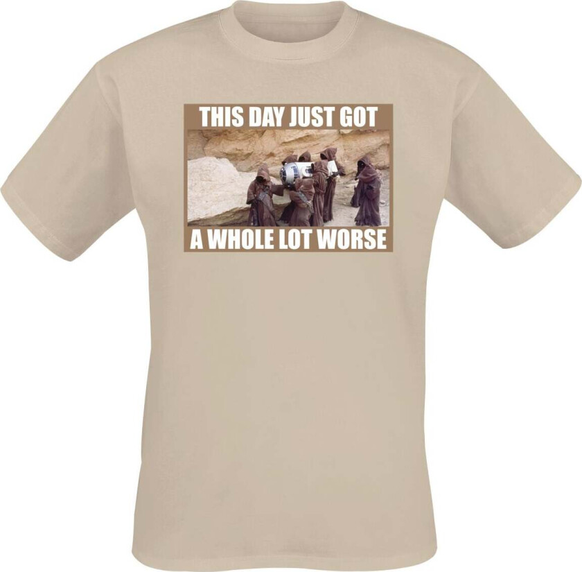 Disney T-skjorte - This Day got Worse - M til XXL - Herrer - sand