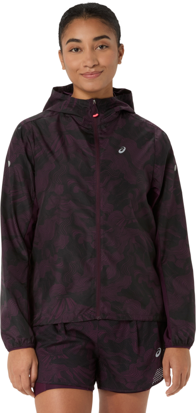 Asics Women's Fujitrail Packable Jacket Dark Aubergine