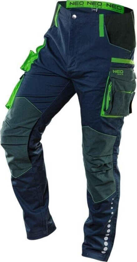 Neo Tools Neo arbeidsbukse (PREMIUM arbeidsbukse, 62 % bomull, 35 % polyester, 3 % elastan, XL-størrelse)