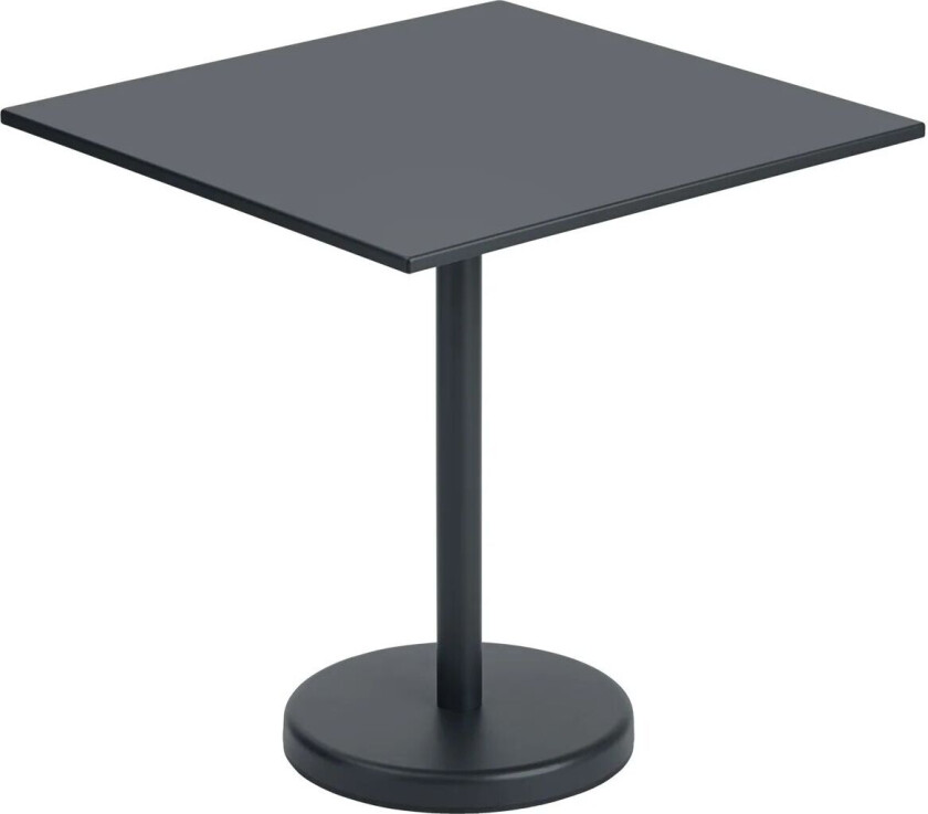 Linear stålbord 70x70 cm Black