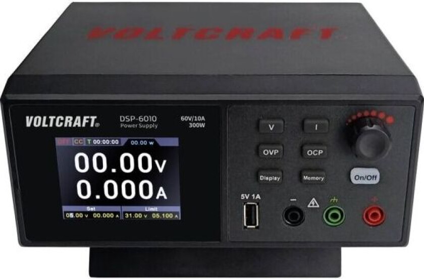 DSP-6010 laboratoriestrømforsyning, justerbar 0 - 60 V 0 - 10 A 300 W USB-slavefunksjon antall utganger 1 x (VC-12230435)