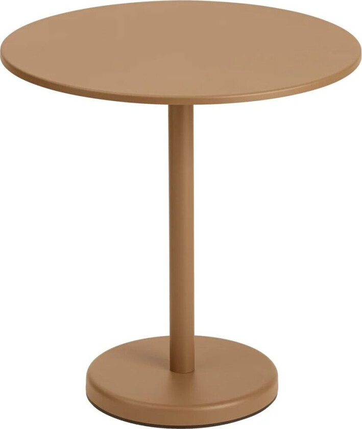 Linear stålbord Ø70 cm Burnt oransje