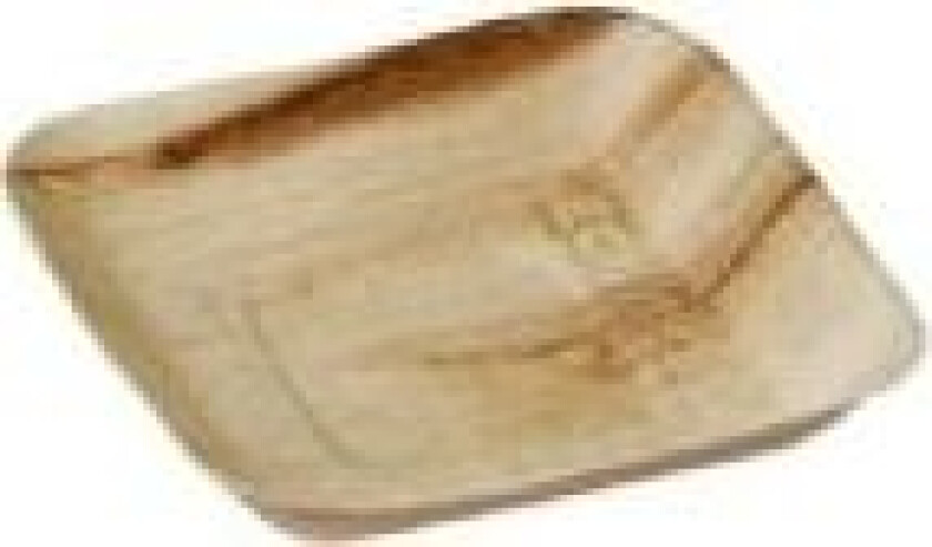 Bilde av Tallerken 17x17 cm Kvadrat Bionedbrydelig Palmeblad,4 ps x 25 stk/krt