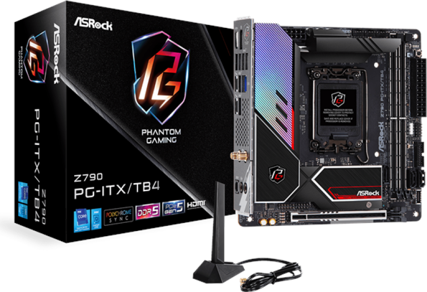 Z790 PG-ITX/TB4 Hovedkort - Intel Z790 - Intel LGA1700 socket - DDR5 RAM - Mini-ITX