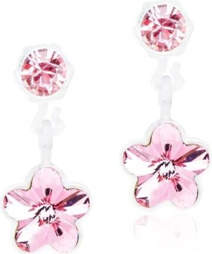 Medical Plastic Pendant Flower 4/6mm Light Rose