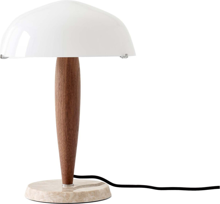 &Tradition Herman SHY3  Opal Glass With Oiled Walnut / Cream Marble