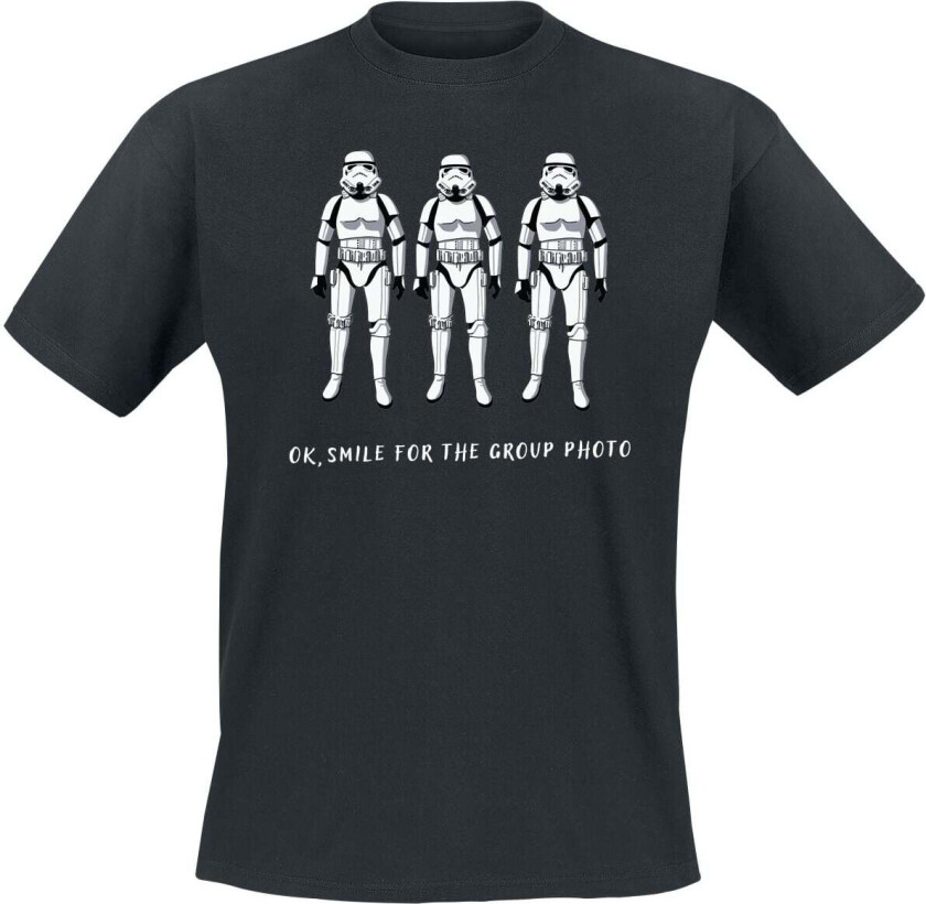 Disney T-skjorte - Stormtrooper Ok Smile - M til XXL - Herrer - svart