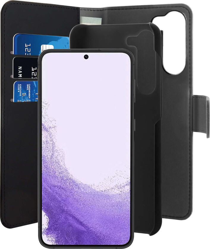 Samsung Galaxy S23 Wallet Detachable 2-In-1 Deksel - Svart