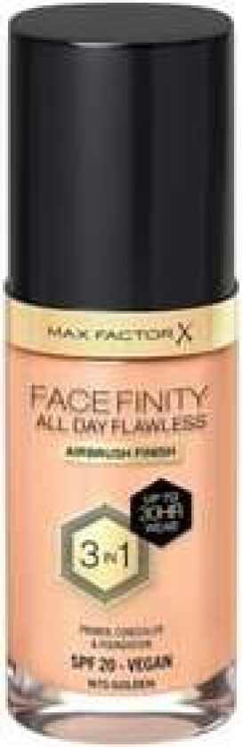 Facefinity All Day Flawless 3 In 1 Foundation 75 Golden