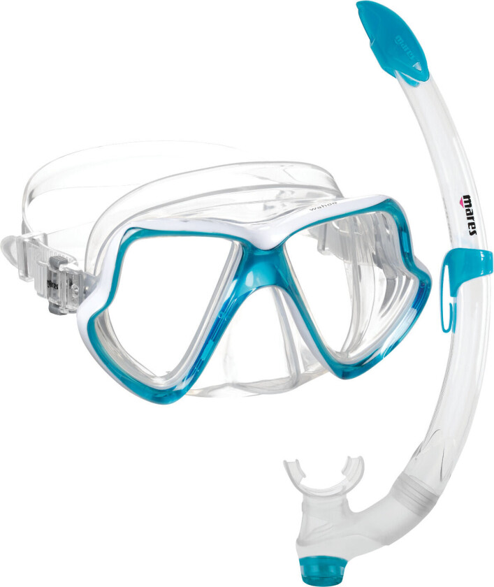 Mask + Snorkel Set Wahoo, snorkelsett, unisex TURQUOISE
