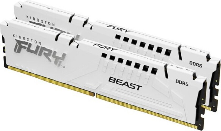 FURY Beast DDR5-6400 - 32GB - CL32 - Dual Channel (2 stk) - AMD EXPO & Intel XMP - Hvit