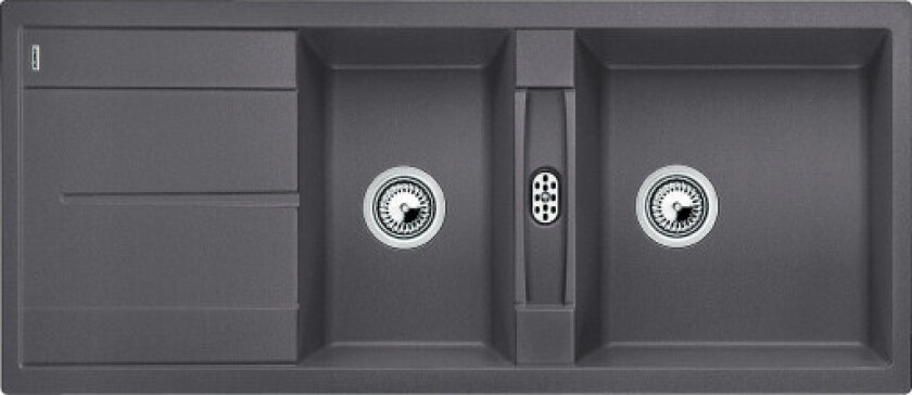 Metra 8S kjøkkenvask, 116x50 cm, grå