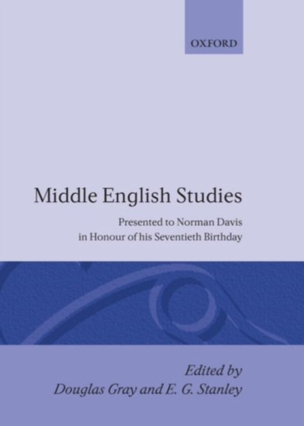 Middle English Studies av Douglas Gray, E.G. Stanley (Hardcover)