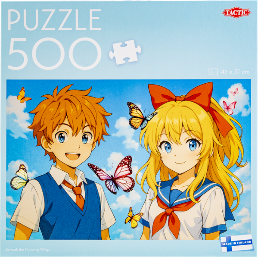 500 pcs puzzle: Beneath the Fluttering Wings