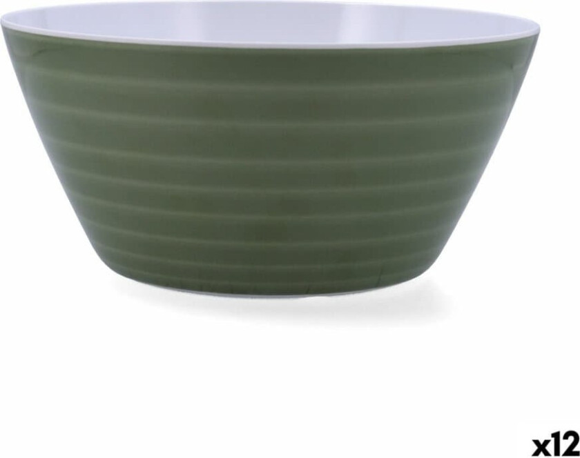 Salatbolle Quid Sicilia Flerfarget Bioplast 25 x 12 cm (12 enheter)