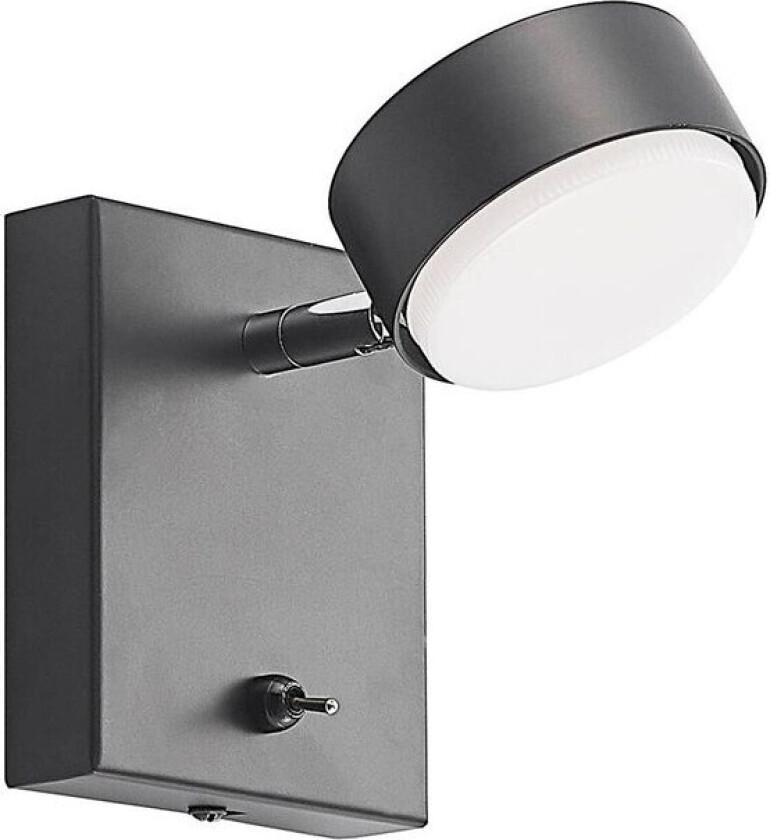 Kaylou LED-vegglampe, kort, svart