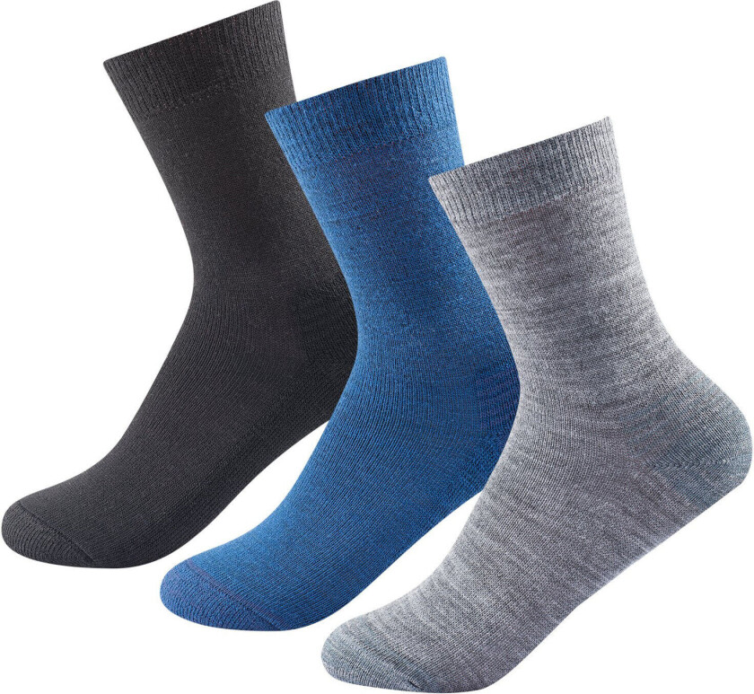 Daily Merino Medium Sock 3pk Kids Kid Mix 31-34