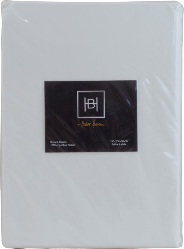 Konvoluttlaken Egyptisk Bomull Hvitt 90x200cm