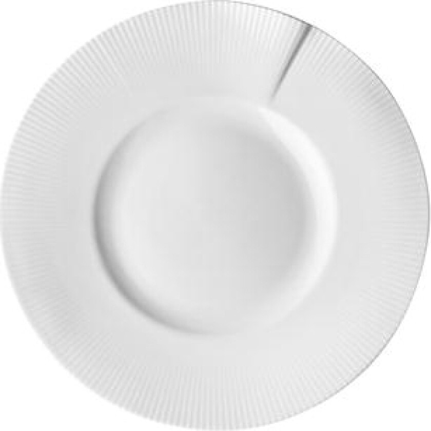 Canopée tallerken flat med bred kant hvit - 25 cm