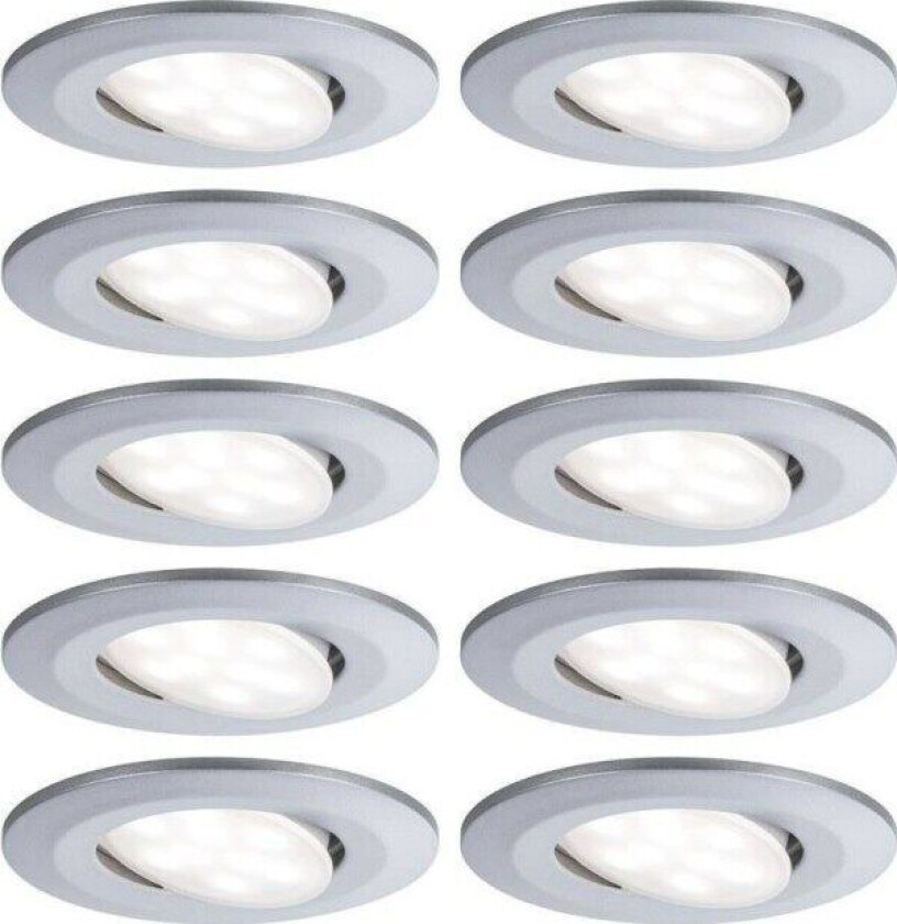 999,25, Indbygget lysplade, 10 pære(r ), LED, 4000 K, 465 lm, Krom