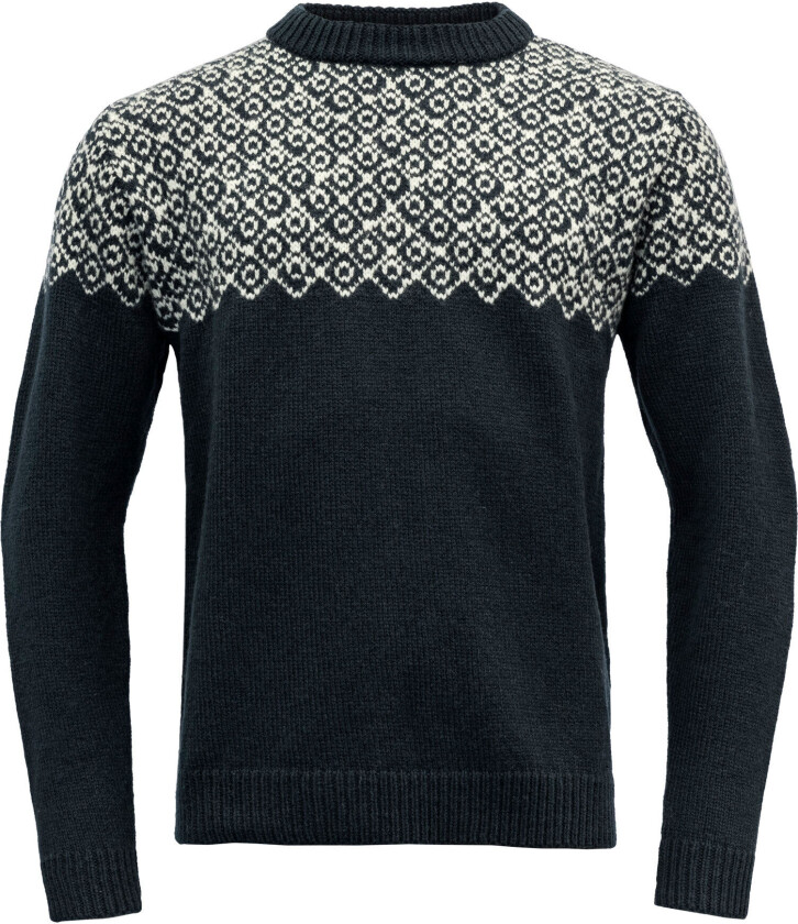 Bjørnøya Sweater Crew Neck C/Ink/Offwhite M