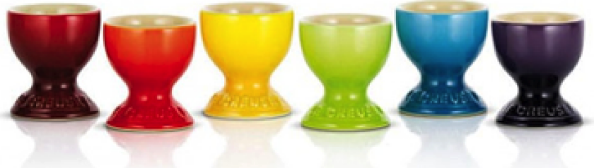 Gavesett Med 6 Stk Eggeglass 5.9 CM Rainbow.