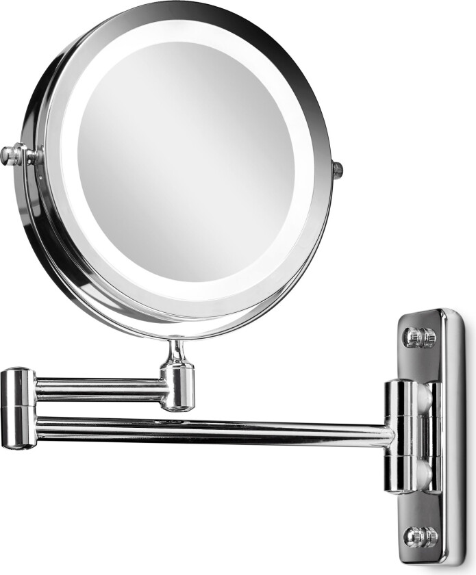 Double-sided Wall Mirror with LED light Silver