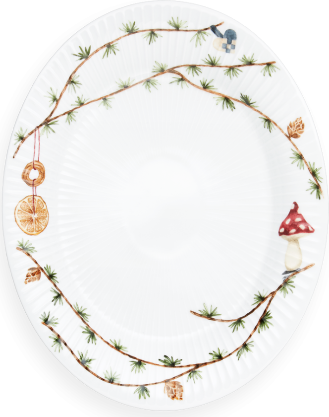 Hammershøi Jul Oval Fat 22,5x28,5 cm. Kommer mai 2024.