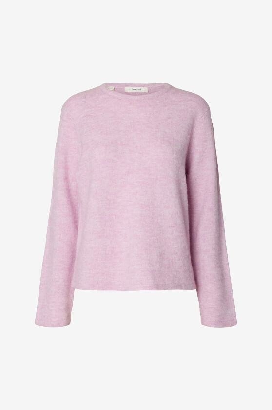 Genser Slwlulu New Ls Knit O-Neck - Rosa
