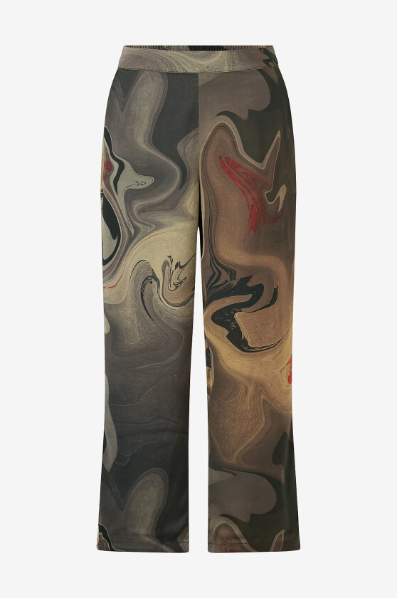 Bukser Wide Pants w Hidden Circle String - Brun