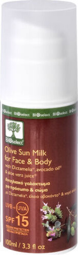 Olive Sun Milk for Face & Body SPF 15 - 100 ml