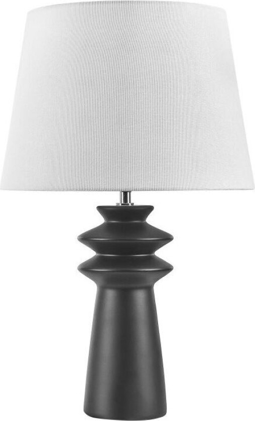 Bordlampe Svart Keramikk 57 cm Kjegleskjerm Belysning Moderne Nattlampe Nattbord Stue Soverom
