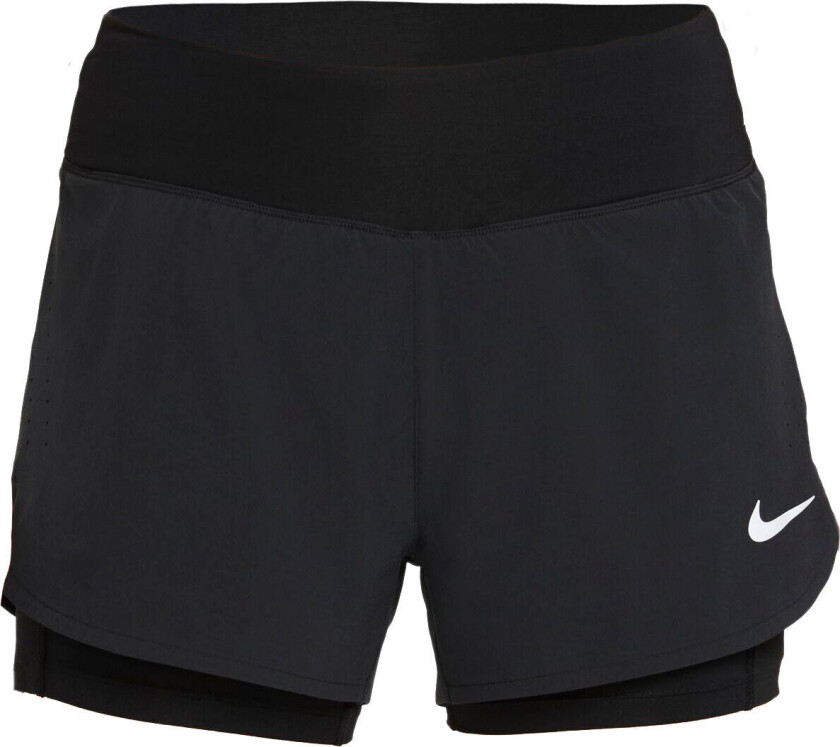 Eclipse 2-In-1 Running Shorts Dame Black/Reflective Silver XS