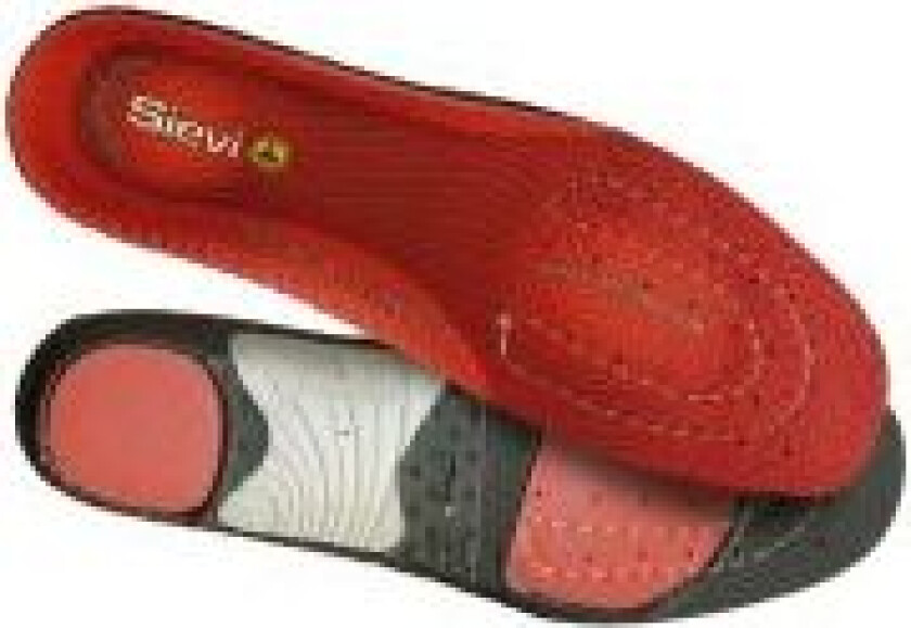 Sievi Dual Comfort Plus: Neutral Arch, Unisex, Voksen, Komfort-innersåle, Svart, Grå, Rød, EUE, 1 stykker