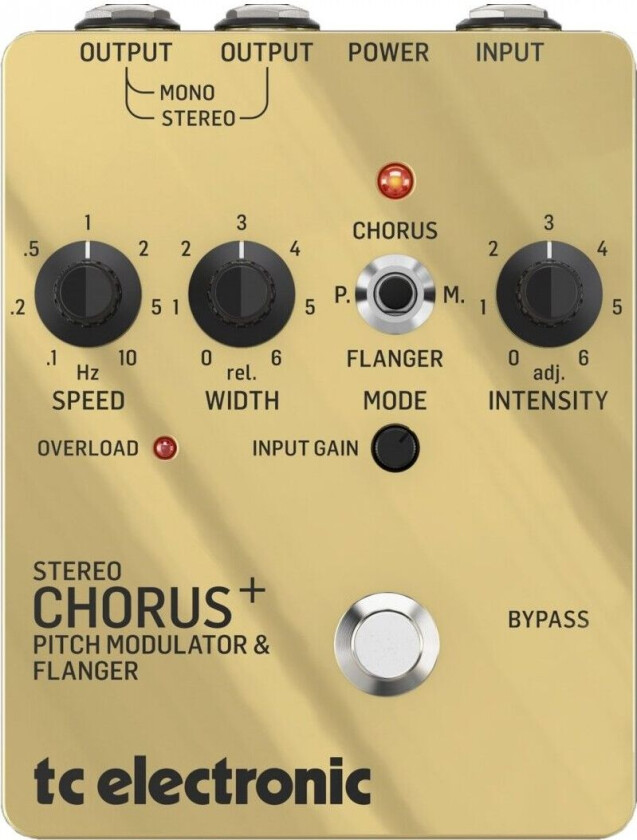 Bilde av SCF GOLD Stereo Chorus Flanger Pedal Limited Edition