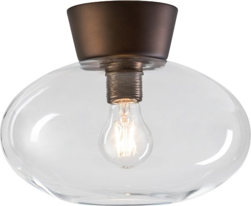 Bullo Ceiling Ø27cm E27 Oxide Clear Glass