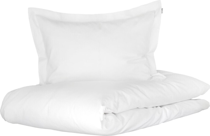 Turistripa Sengesett 100% Økologisk Bomull Hvit Flere Størrelser-200 cm x 220 cm