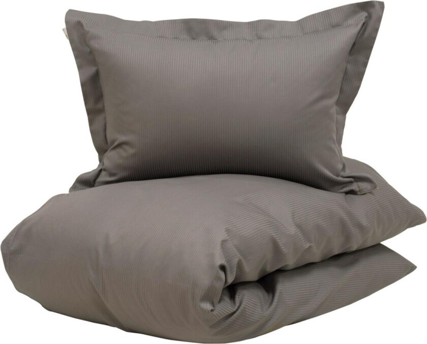 Turistripa Sengesett 100% Økologisk Bomull Koksgrå Flere Størrelser-140 cm x 200 cm